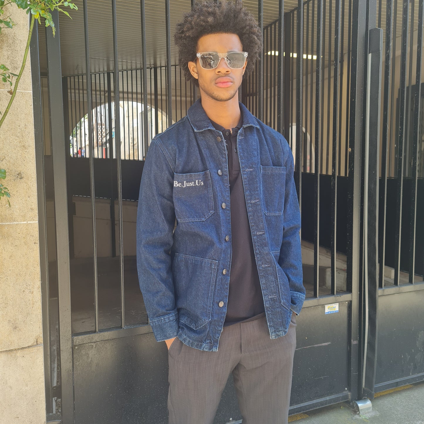 Veste en jeans Transporté entre terre et ciel