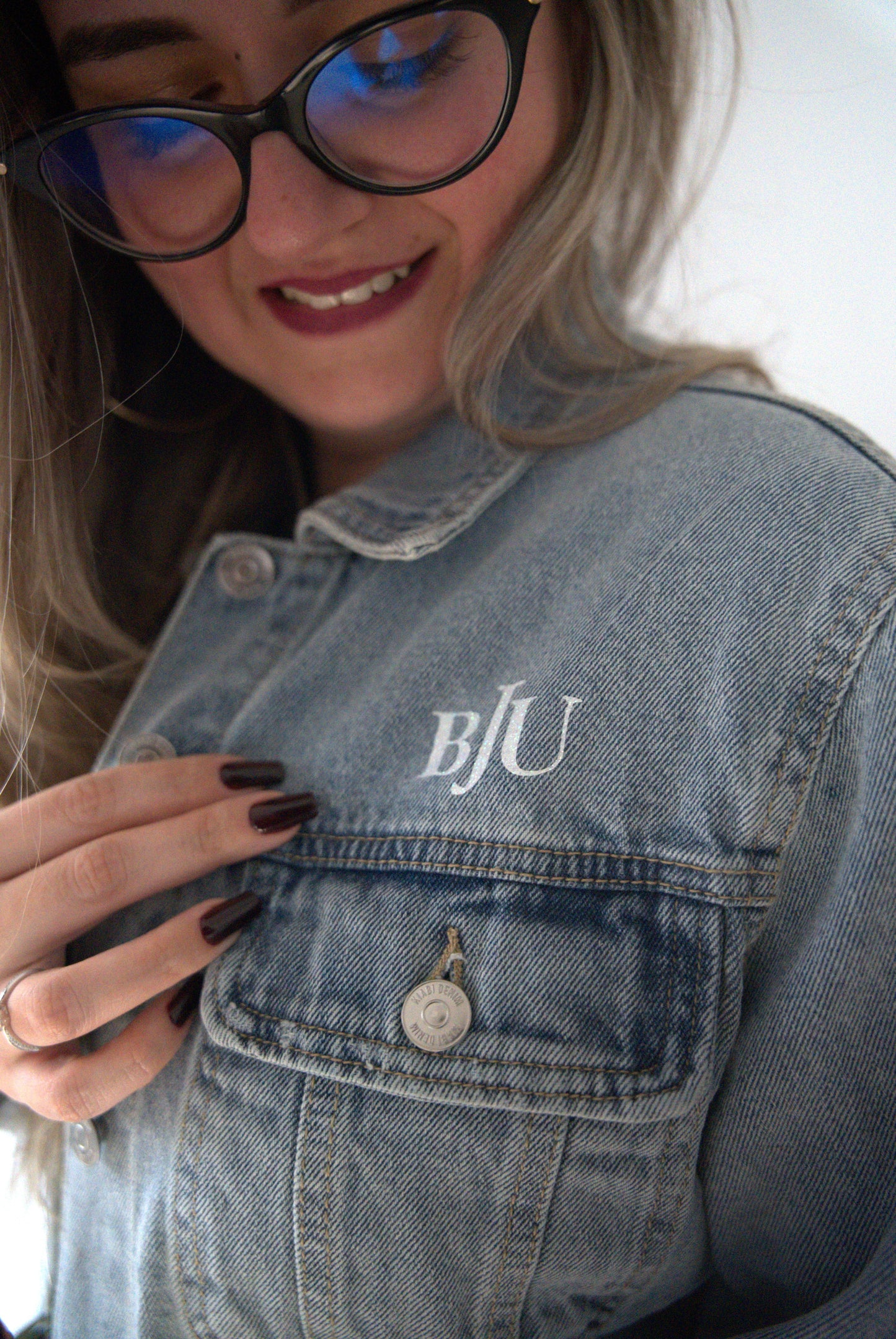 Veste en jeans "GOD'S FAVOR"