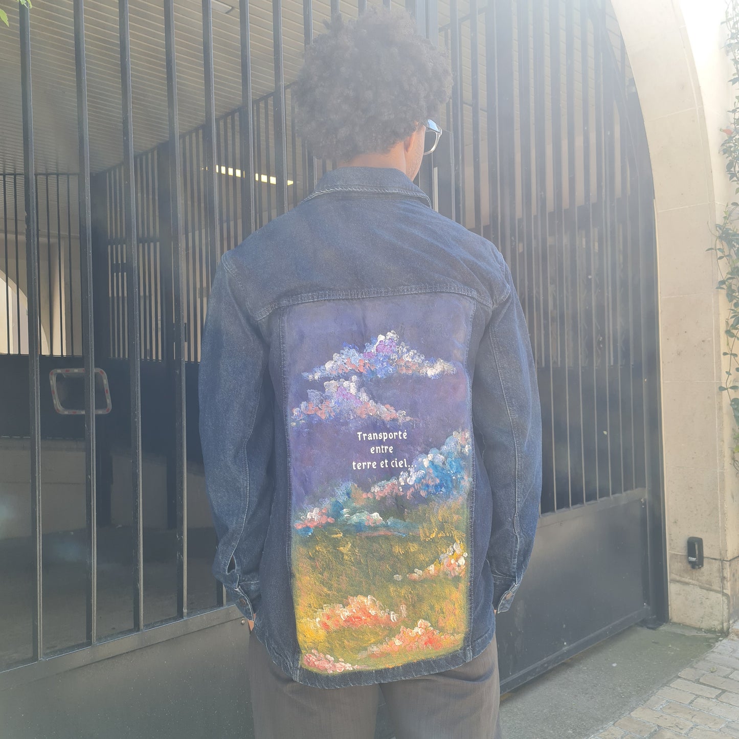 Veste en jeans Transporté entre terre et ciel
