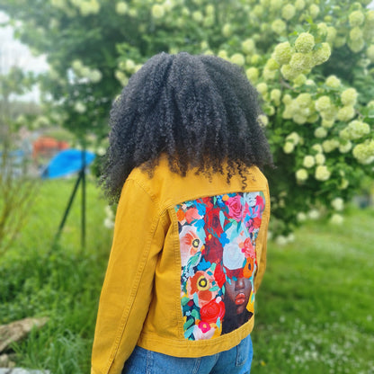 Veste en jean Flowerful