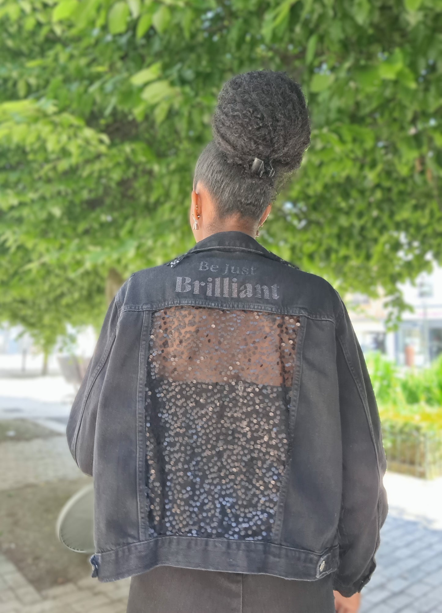 Veste en jeans sequin