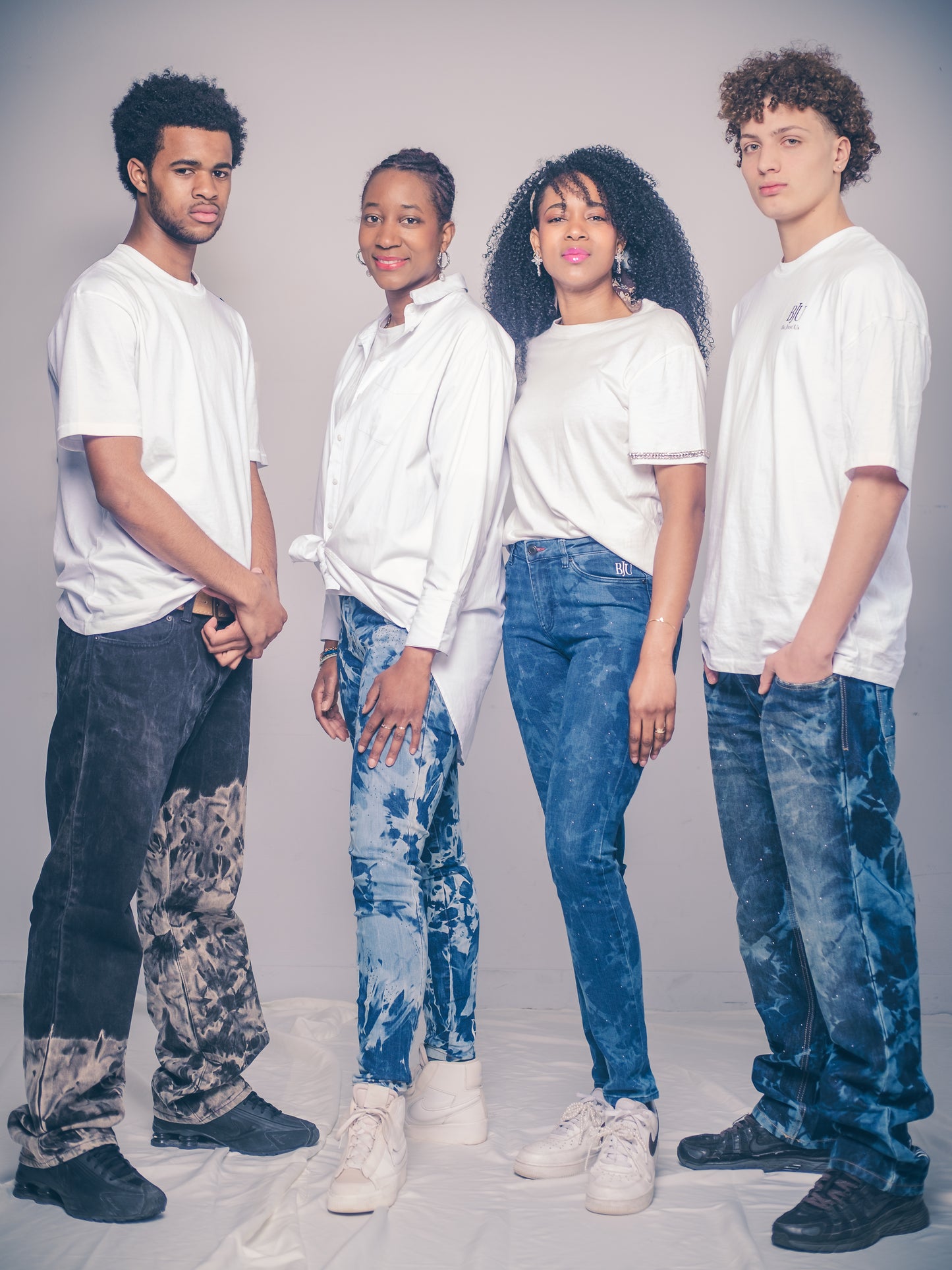 Jeans Délavé avec strass