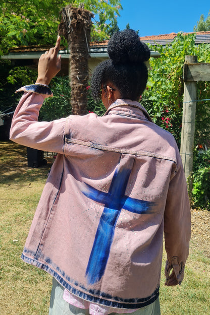 Veste en jeans Croix et Rayonnement