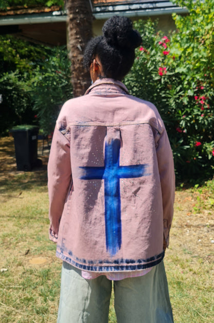 Veste en jeans Croix et Rayonnement