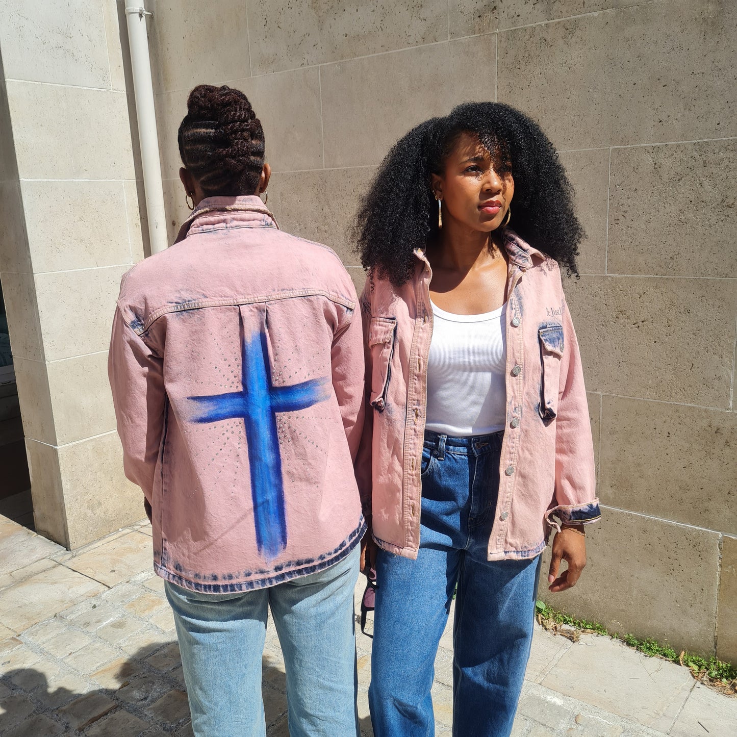 Veste en jeans Croix et Rayonnement