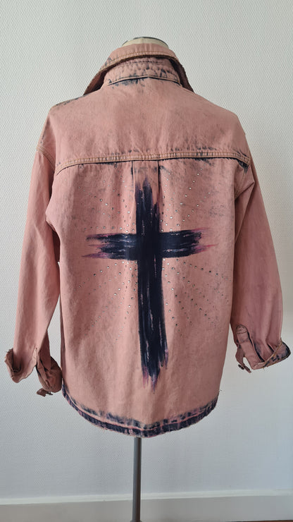 Veste en jeans Croix et Rayonnement