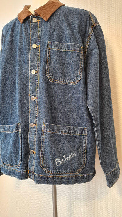 Veste en jean « I HAVE GOD’S FAVOR »