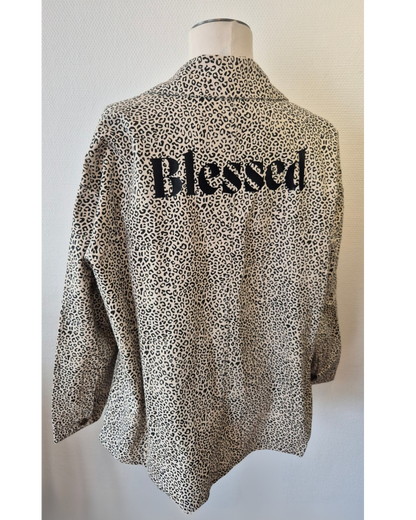 Veste imprimé léopard "BLESSED"