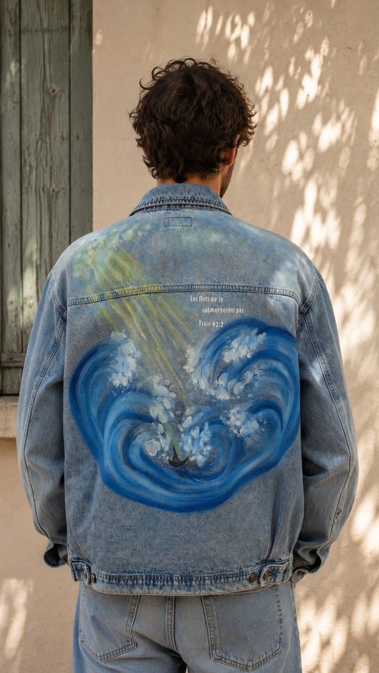 Veste en jeans "Esaïe 43"