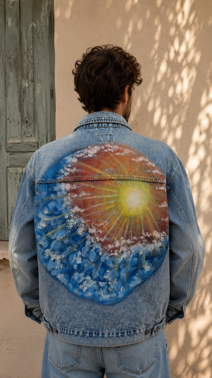 Veste en jean "Cieux ouverts"