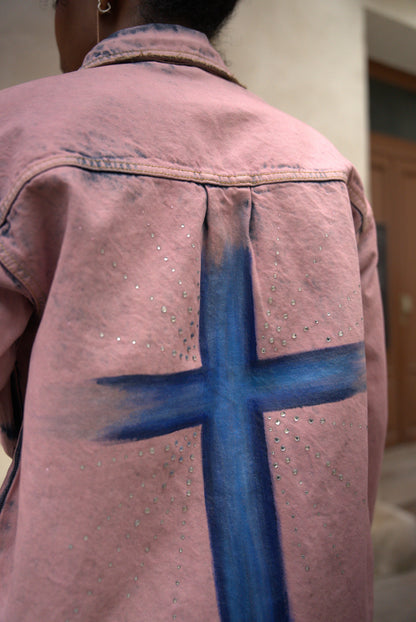 Veste en jeans Croix et Rayonnement