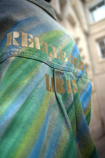 Veste en jean « Réellement libre » Doré