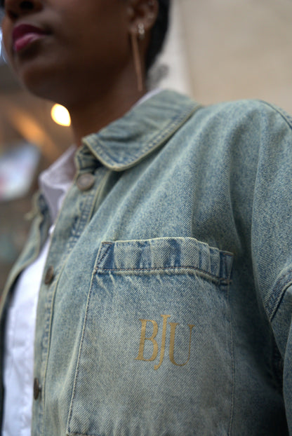 Veste en jean « Réellement libre » Doré