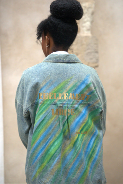 Veste en jean « Réellement libre » Doré