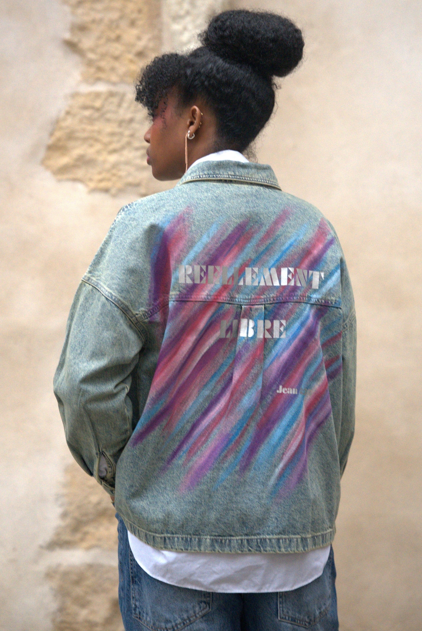 Veste en jeans "Réellement libre" Argenté