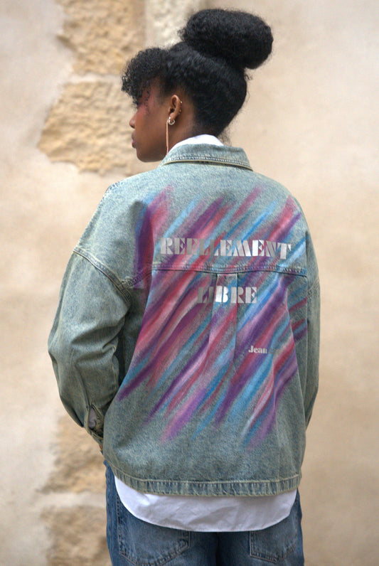 Veste en jeans "Réellement libre" Argenté