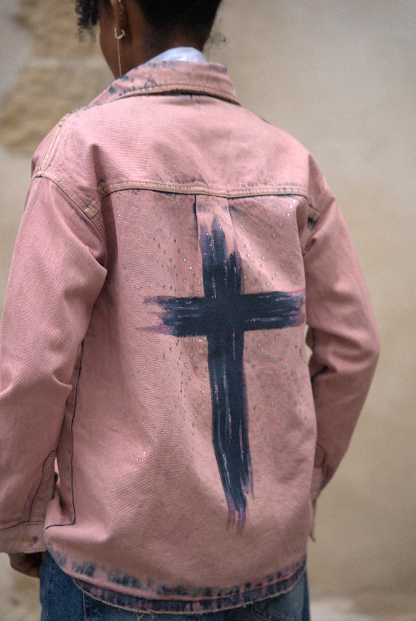 Veste en jeans Croix et Rayonnement