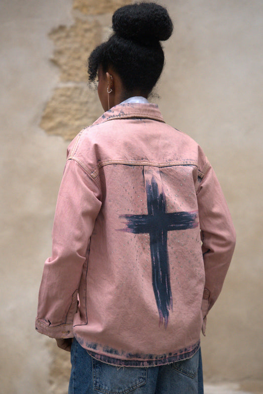 Veste en jeans Croix et Rayonnement