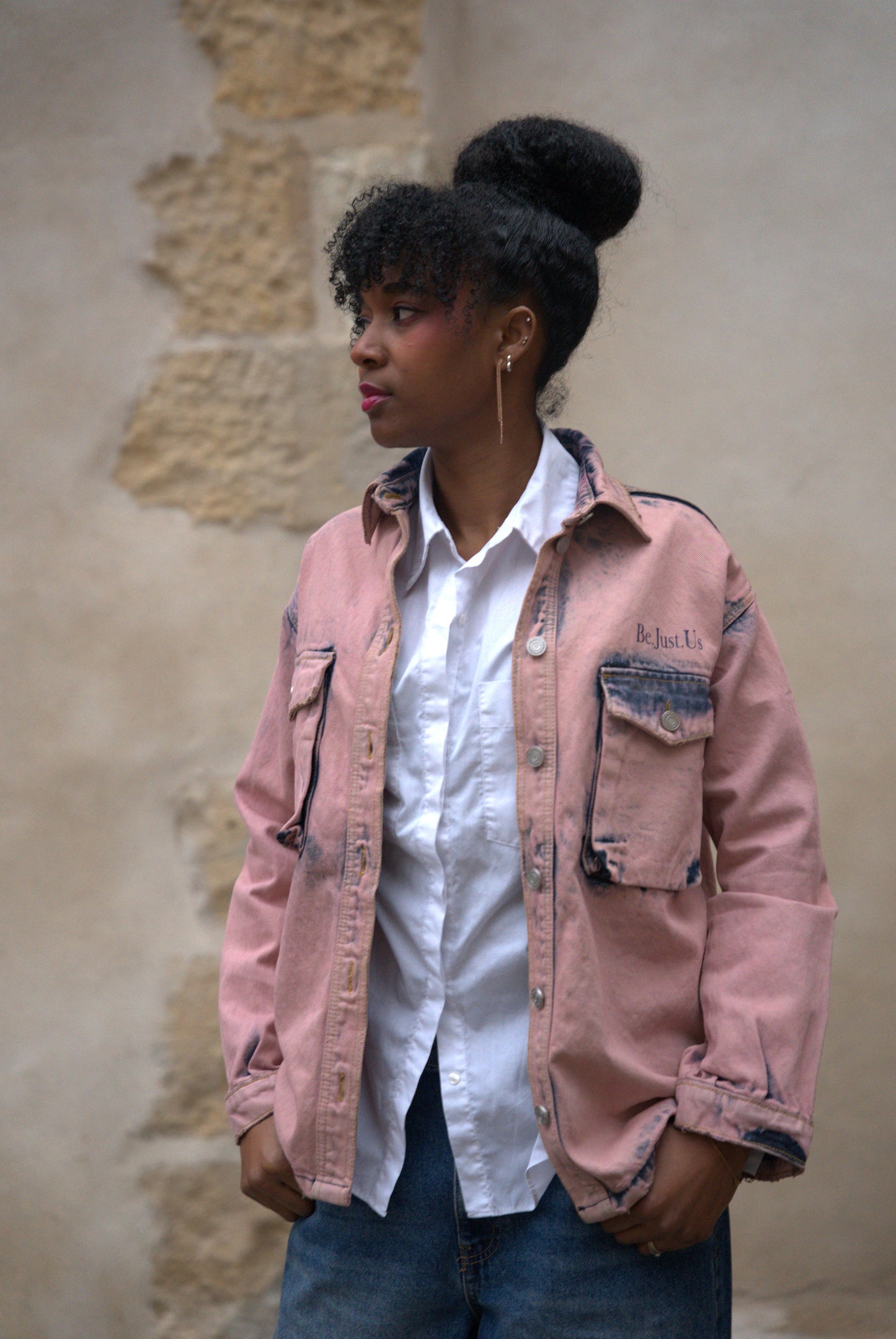 Veste en jeans Croix et Rayonnement