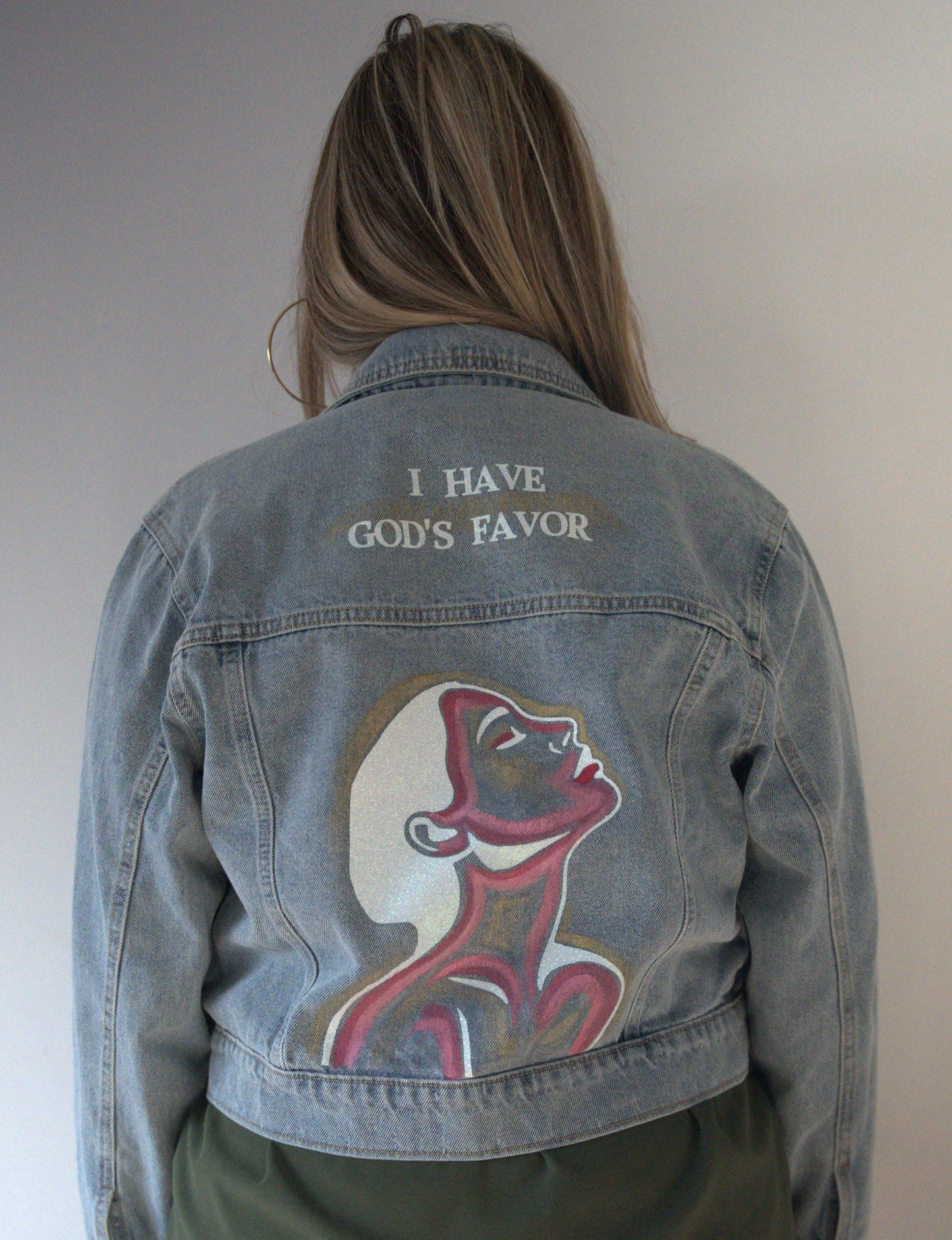 Veste en jeans "GOD'S FAVOR"