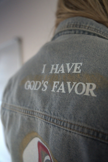 Veste en jeans "GOD'S FAVOR"