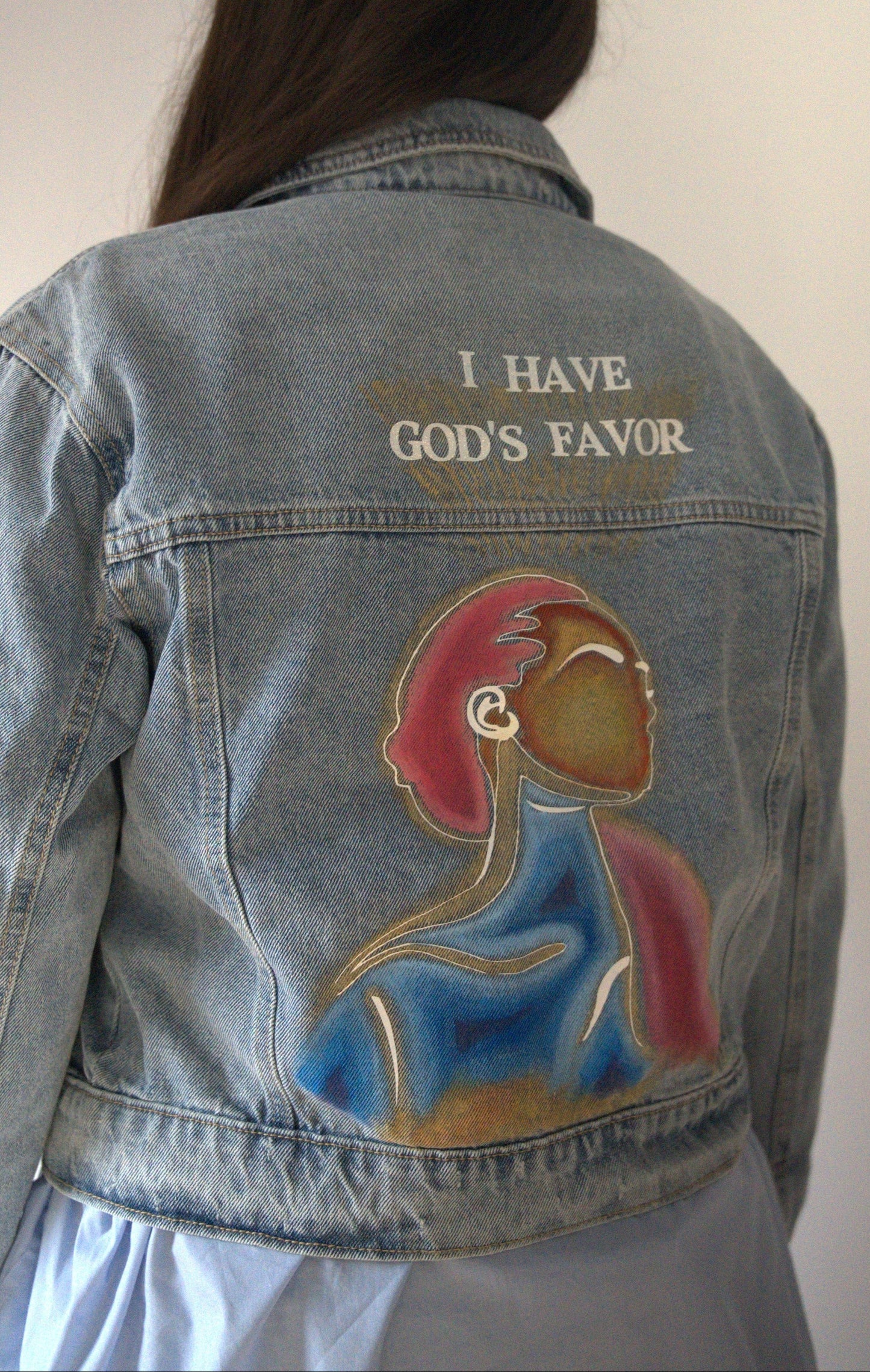 Veste en jeans "GOD'S FAVOR"