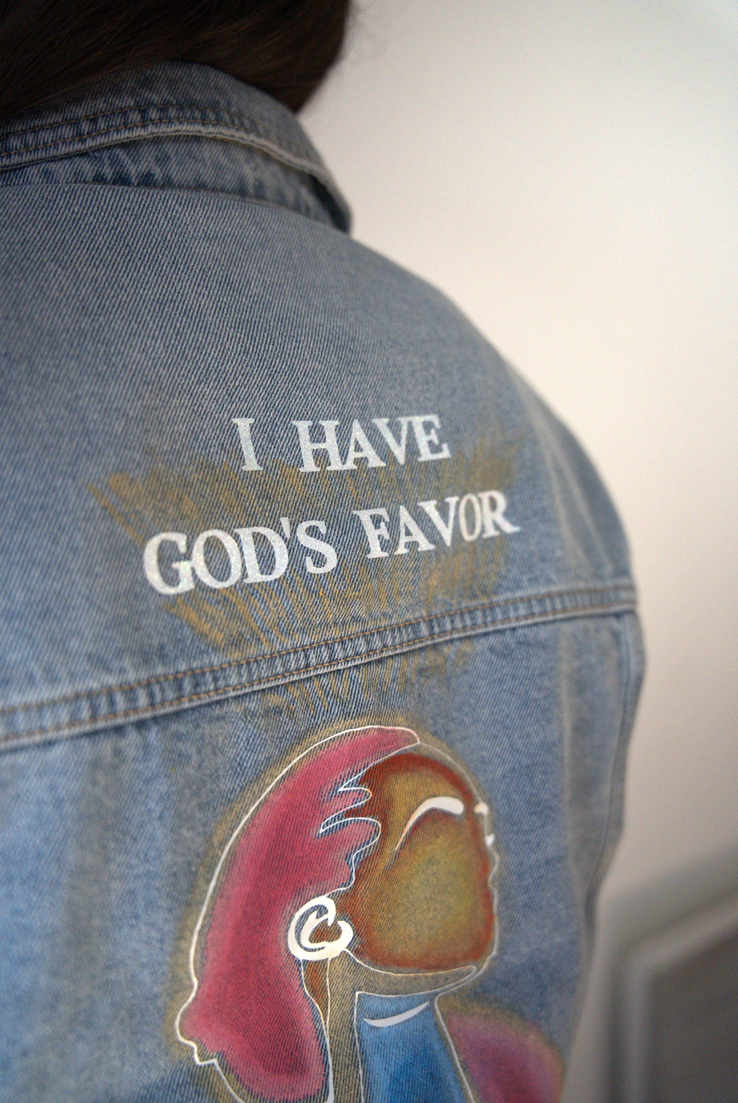 Veste en jeans "GOD'S FAVOR"