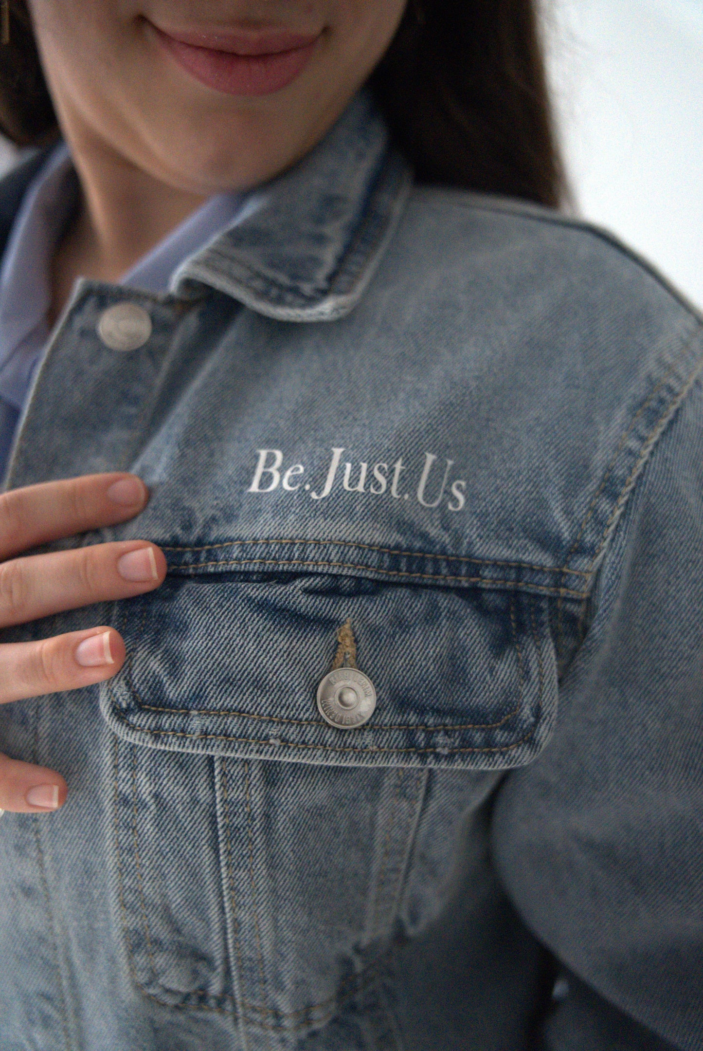 Veste en jeans "GOD'S FAVOR"