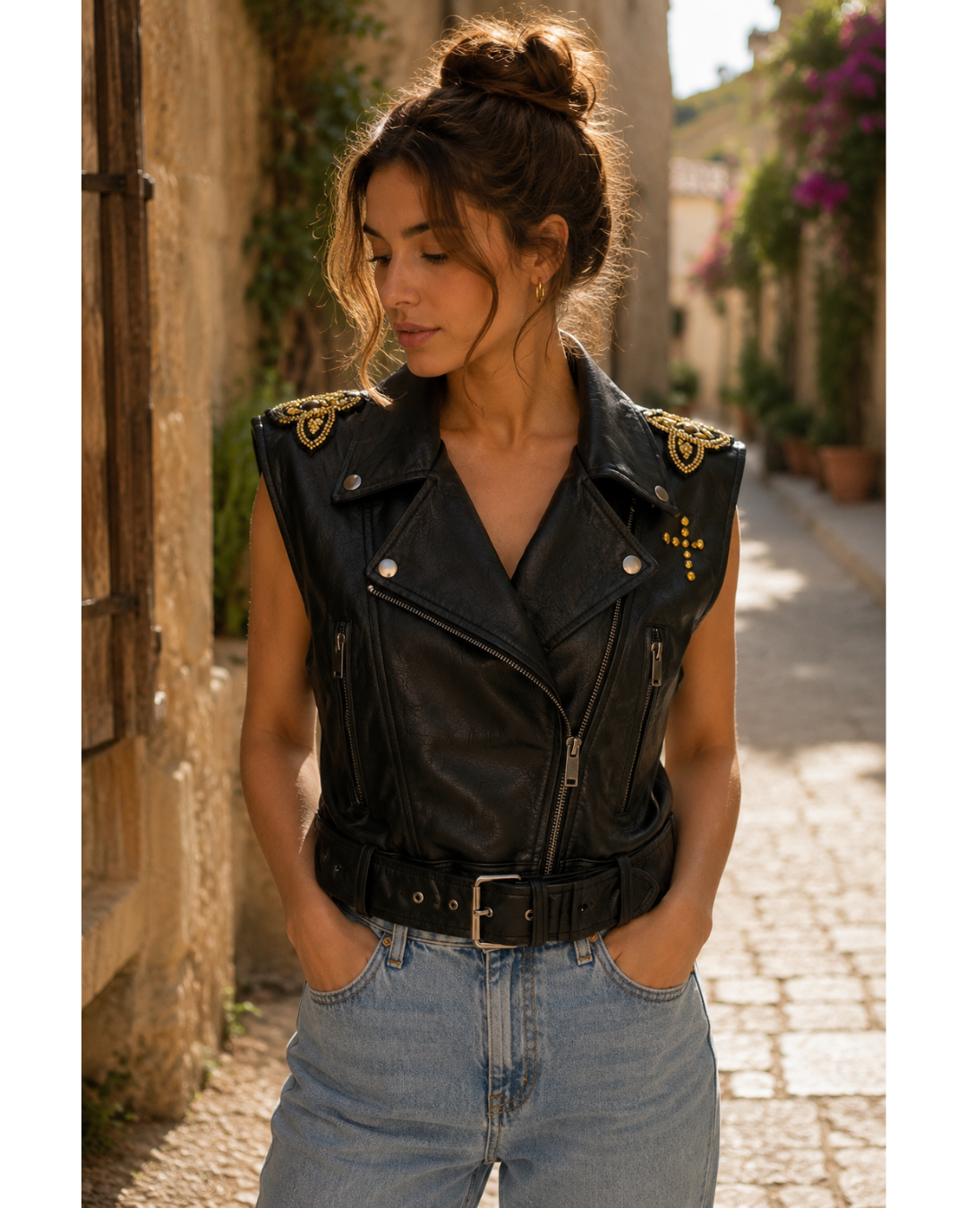 Veste en similicuir