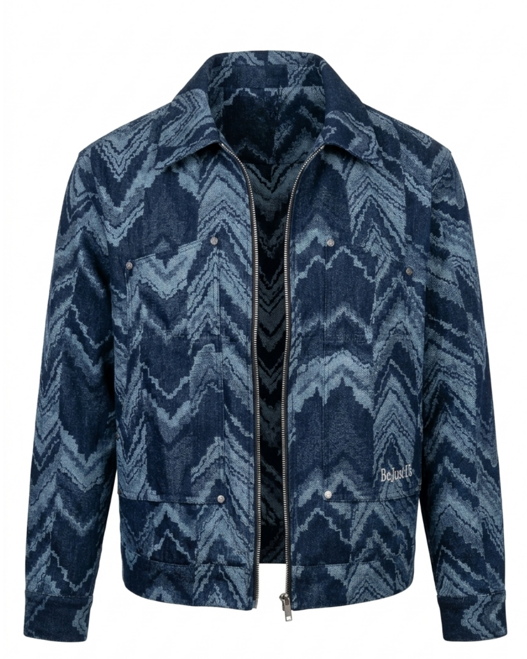 Veste en Jeans texturée"BLESSED"
