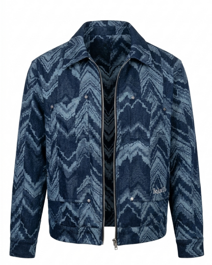 Veste en Jeans texturée"BLESSED"