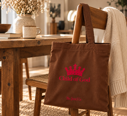 Tote bag velour Child of God