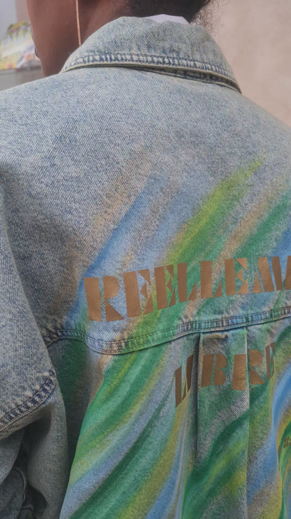 Veste en jean « Réellement libre » Doré