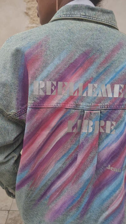 Veste en jeans "Réellement libre" Argenté